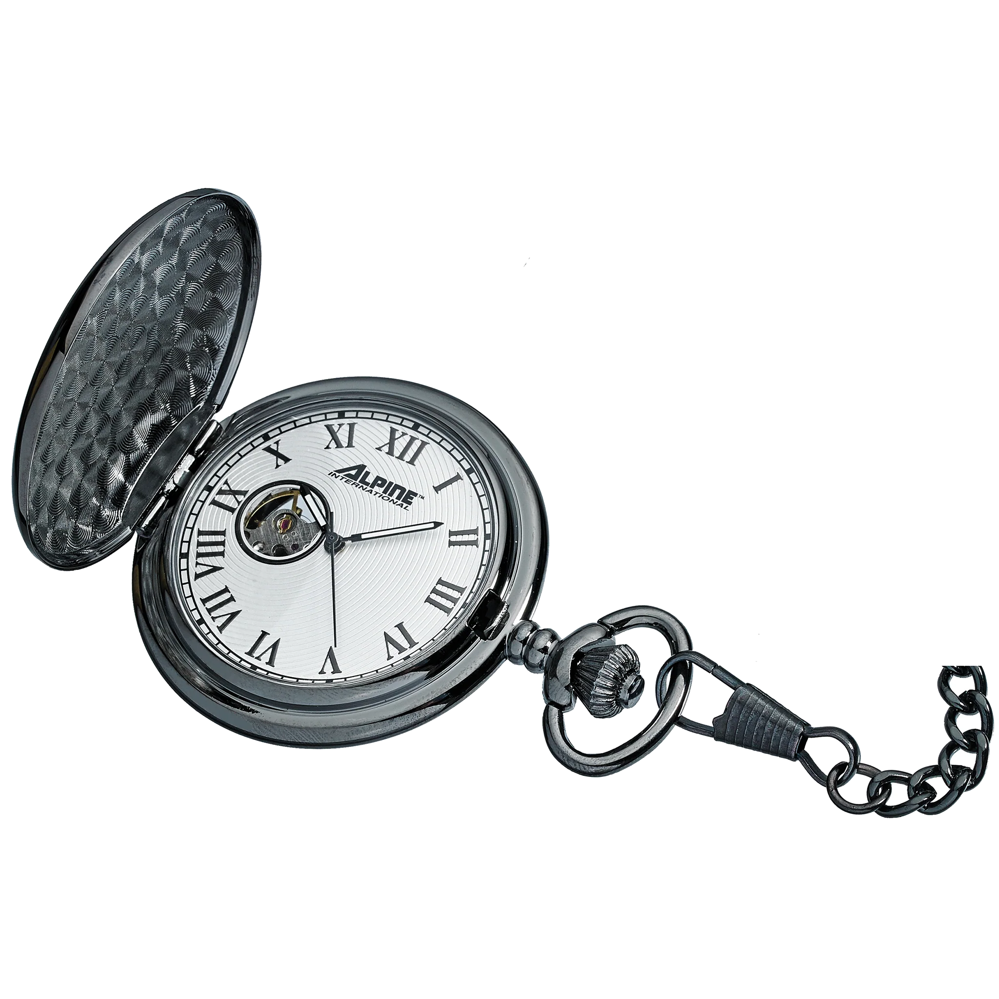 Alpine Mechanical Pocket Watch - Gunmetal