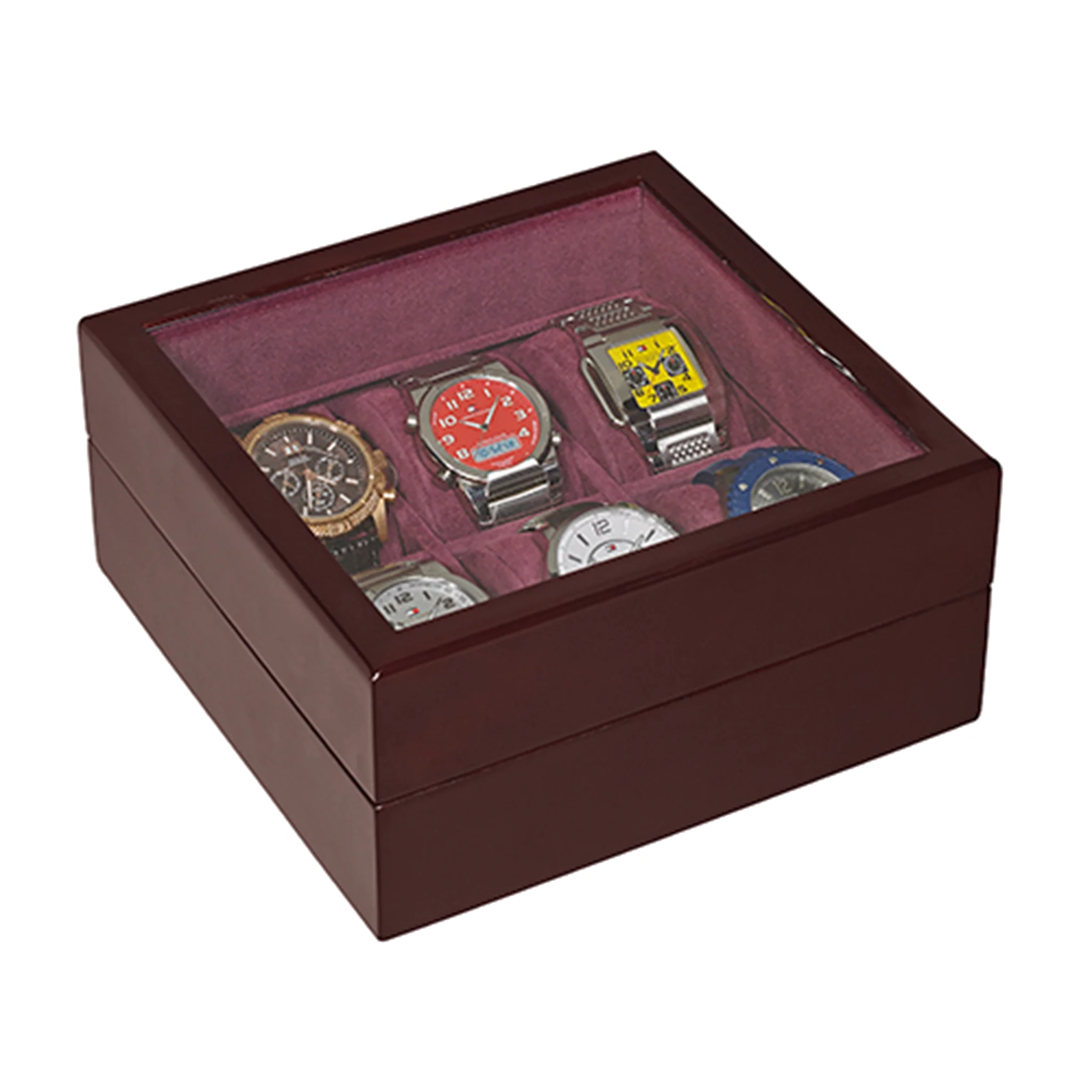 Alpine Wooden 6 Watch Box - Image 2