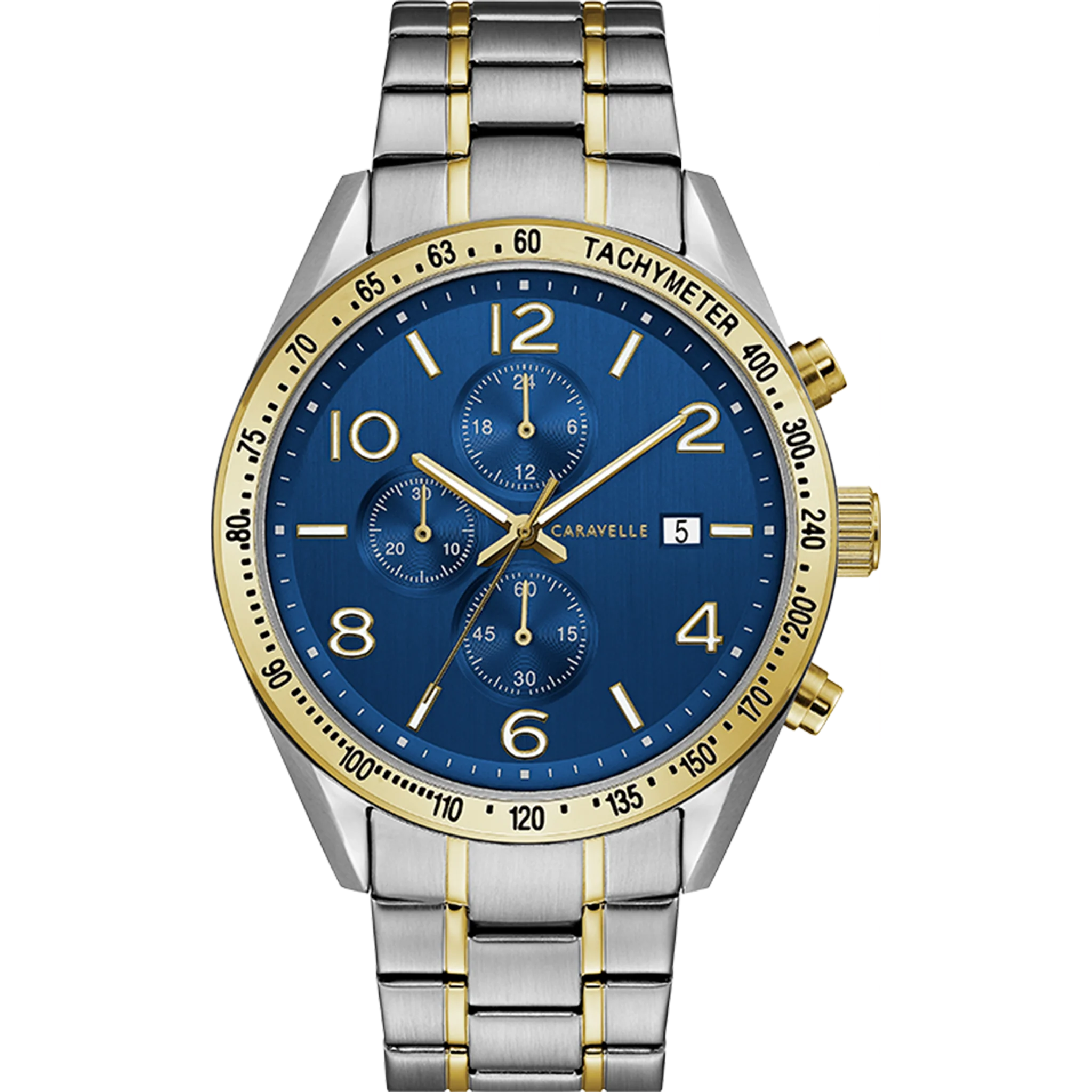 Caravelle Watch - Two-Tone Chronograph