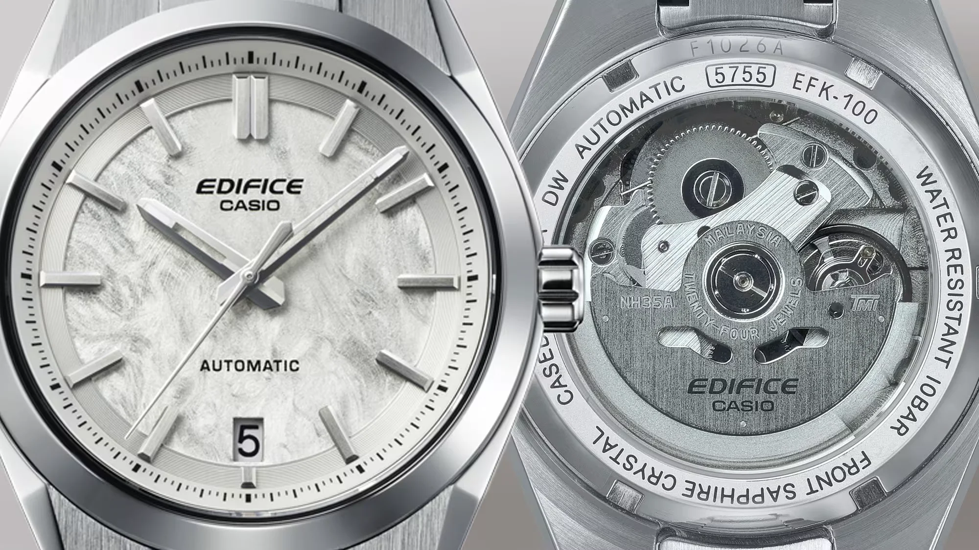 Casio Ediface Automatic - Forged Carbon Dial - White - Image 3