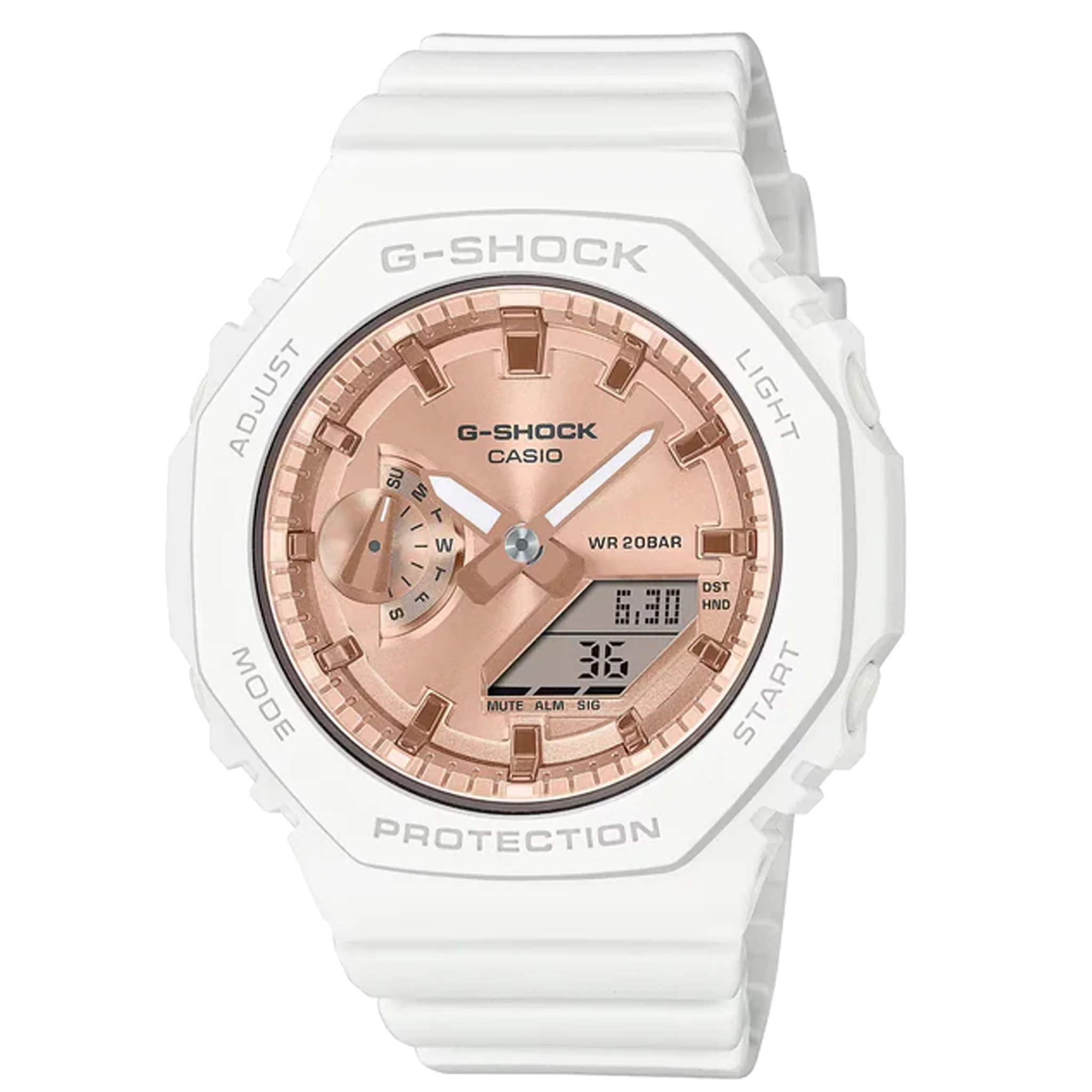 Casio G-Shock -  GMAS2100 Series - White & Pink Gold