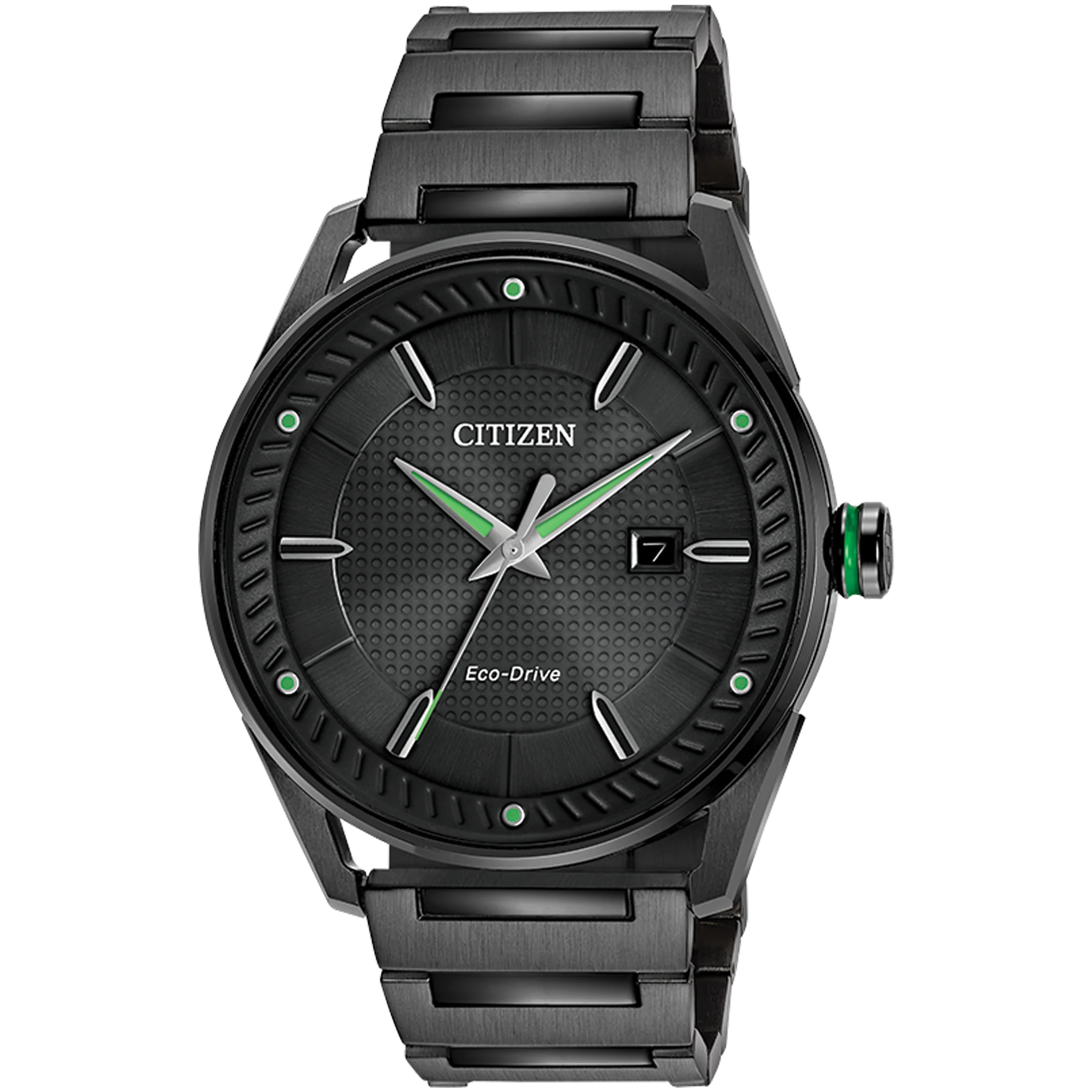 Citizen Eco-Drive - CTO - Black Steel with Green Accents
