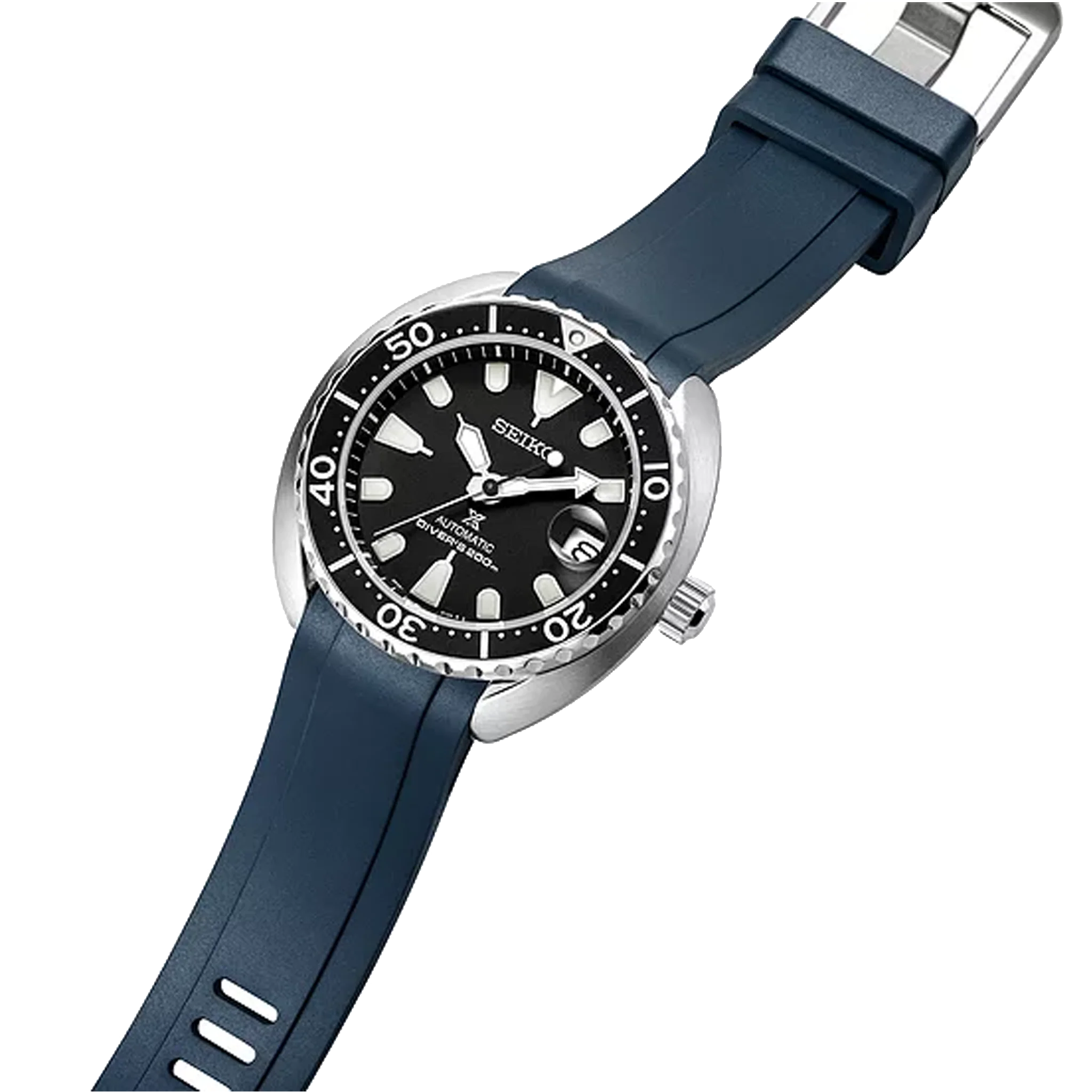 Crafter Blue - Fitted End Rubber Strap for Seiko MM200 & Mini Turtle - Image 3