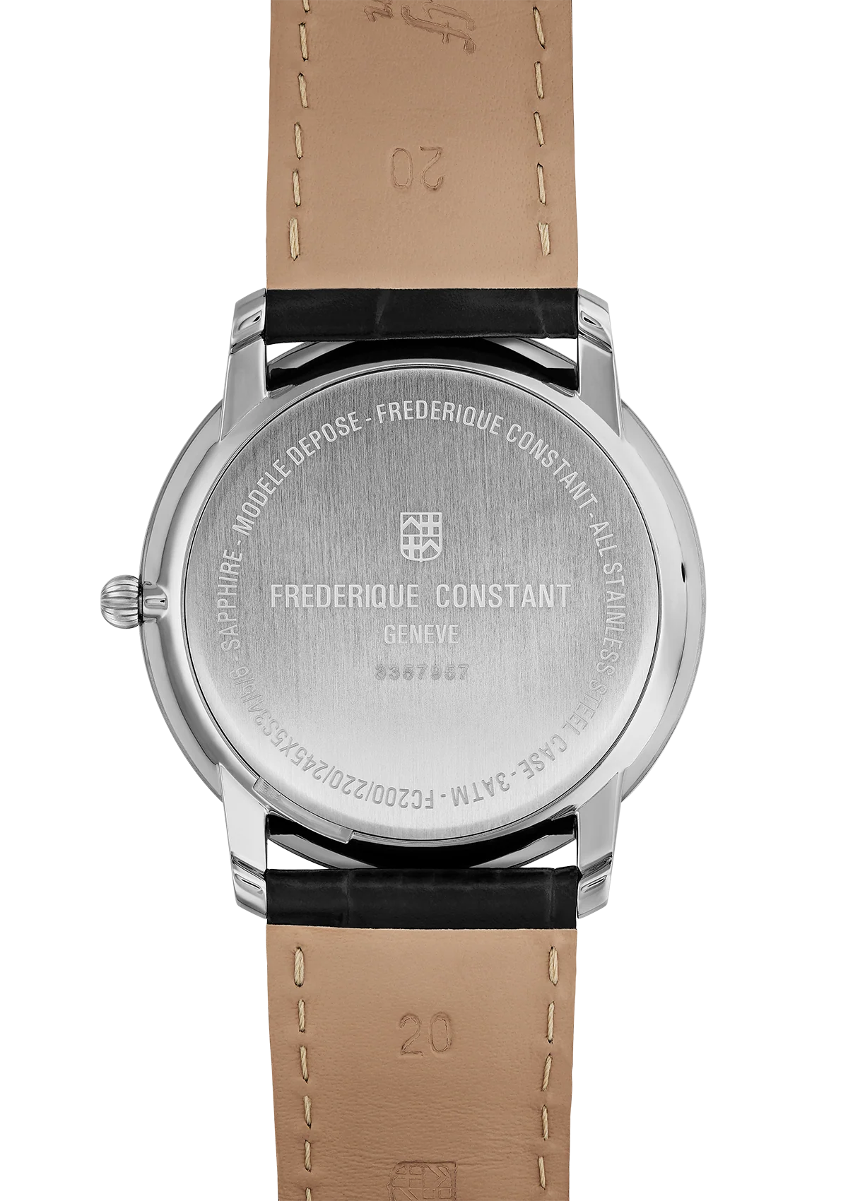 Frederique Constant - SLIMLINE GENTS QUARTZ on Black Leather - Image 3