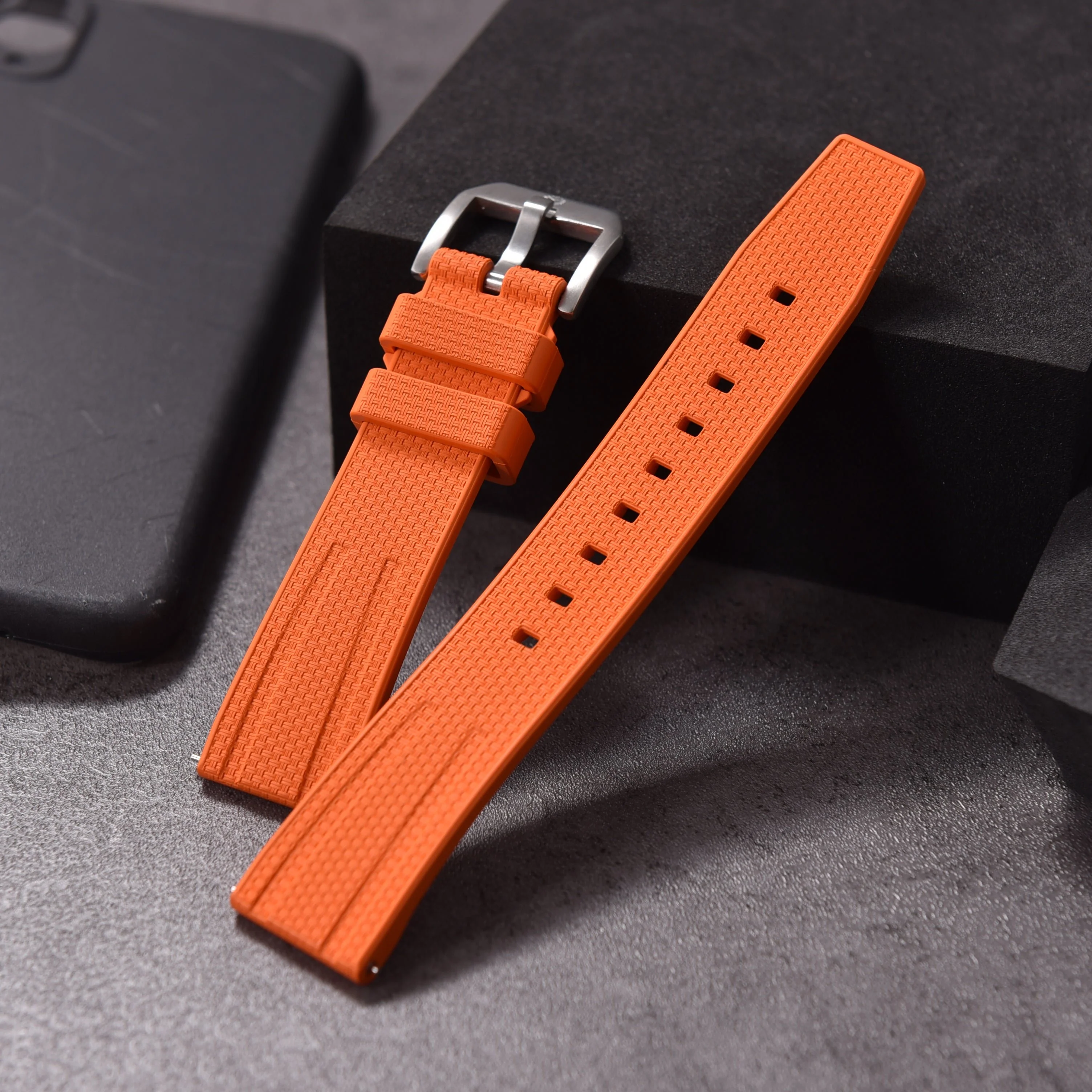 Halifax Watch Bands - Buslo FKM Rubber Strap - Image 3