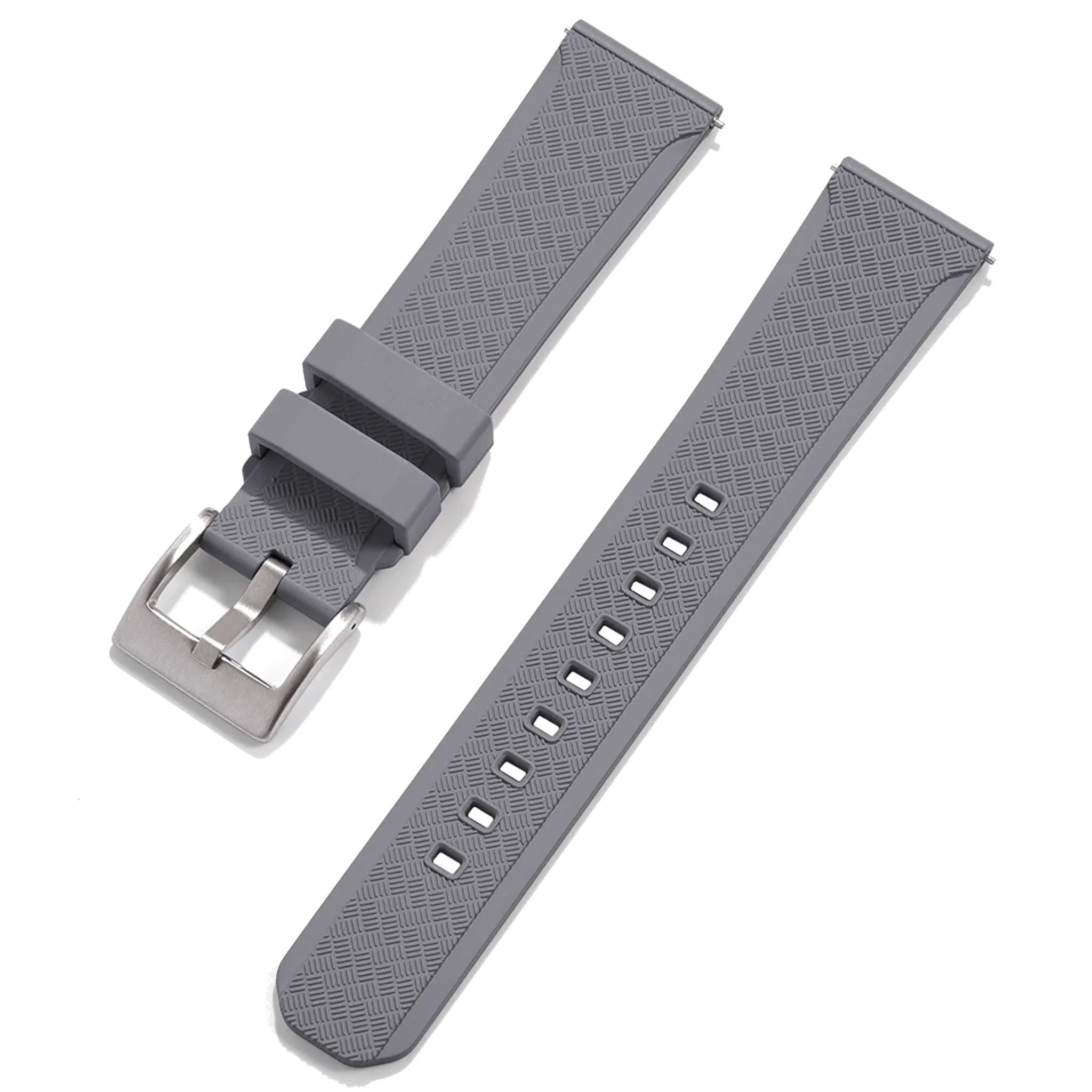 Halifax Watch Bands - Herringbone Textured FKM Rubber Strap - Image 6