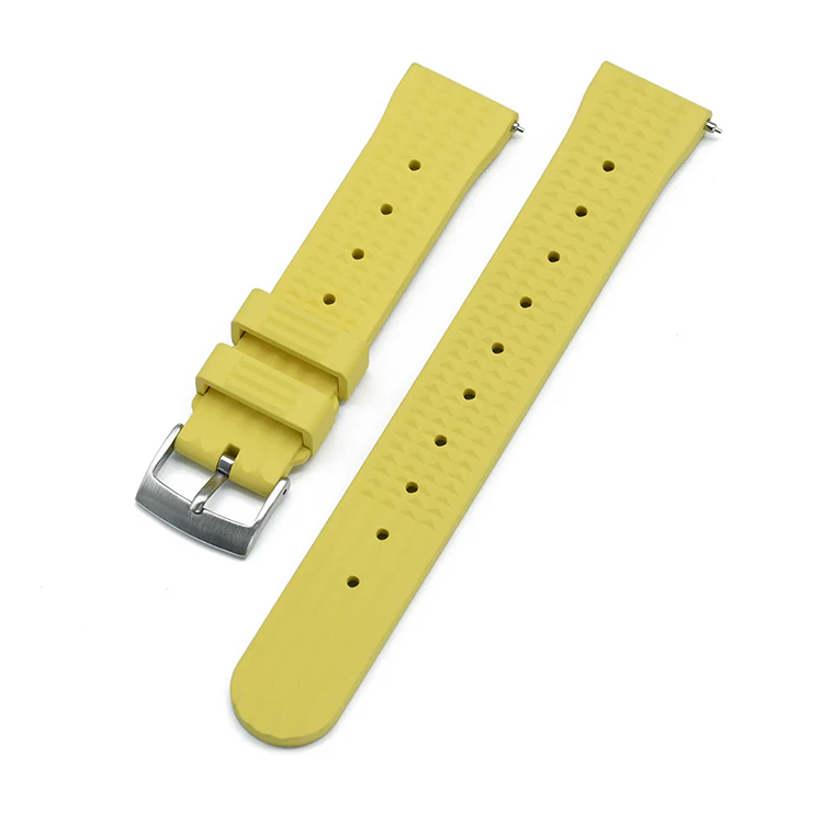 Halifax Watch Bands - Seiko Style Waffle FKM Rubber Strap - Image 11