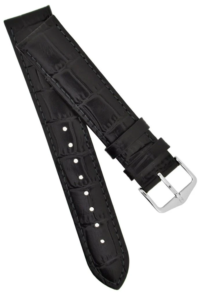 Hirsch LOUISIANALOOK Alligator Embossed Leather Watch Strap - Image 4