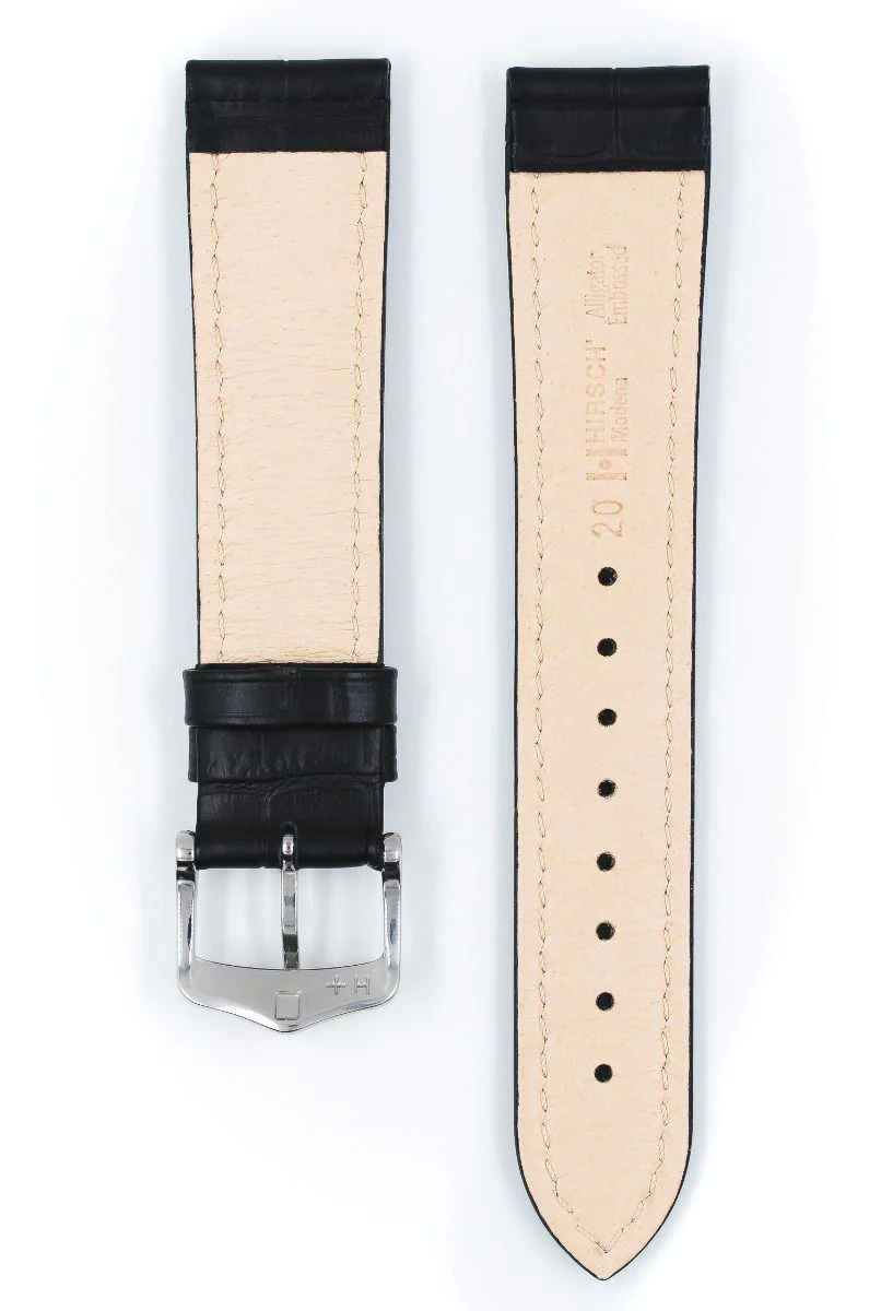 Hirsch MODENA Alligator Embossed Leather Watch Strap - Image 3
