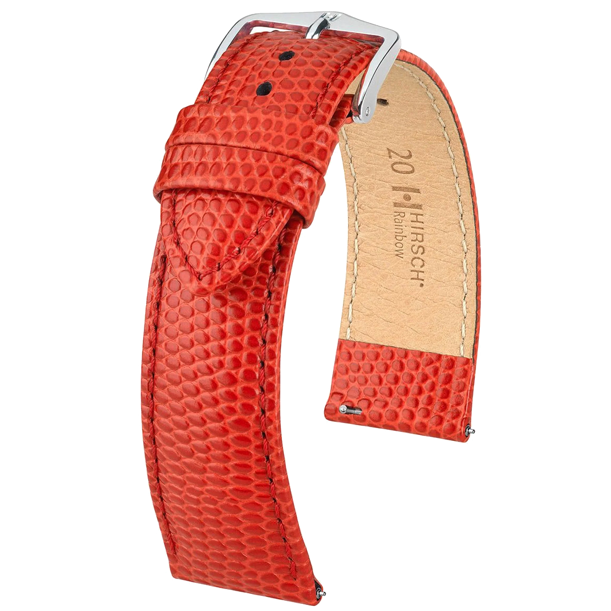 Hirsch RAINBOW Lizard Embossed Leather Watch Strap - Image 7