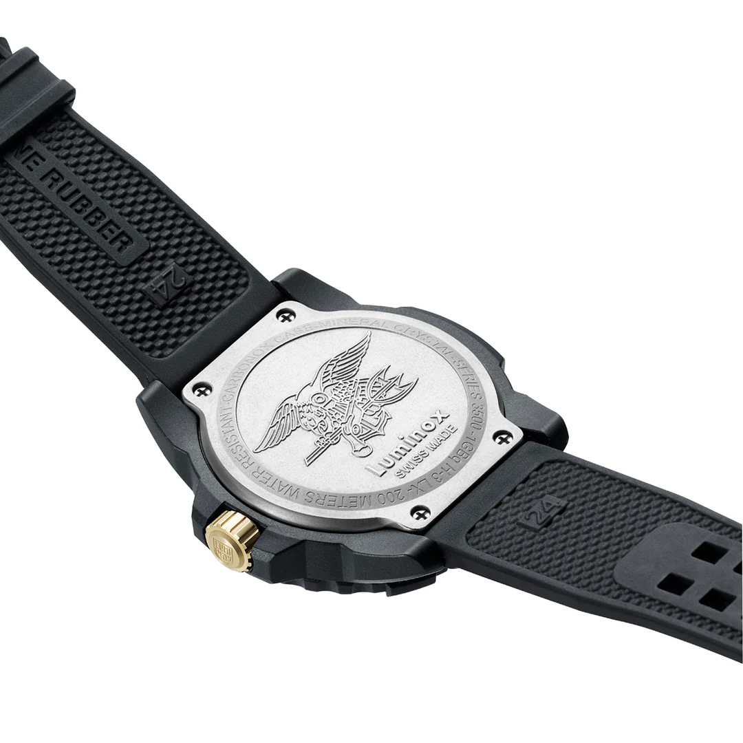 Luminox Navy Seal Watch - 3500 Series Black & Gold - Image 3