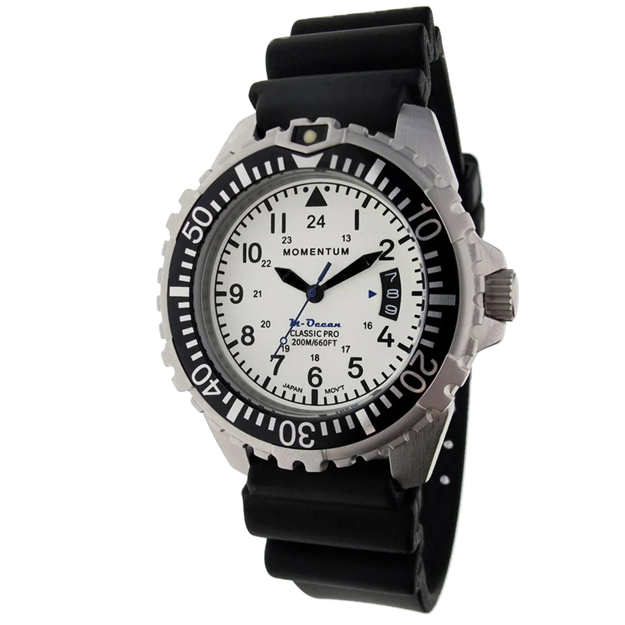 Momentum M-Ocean - White Lume Dial with Black Rubber