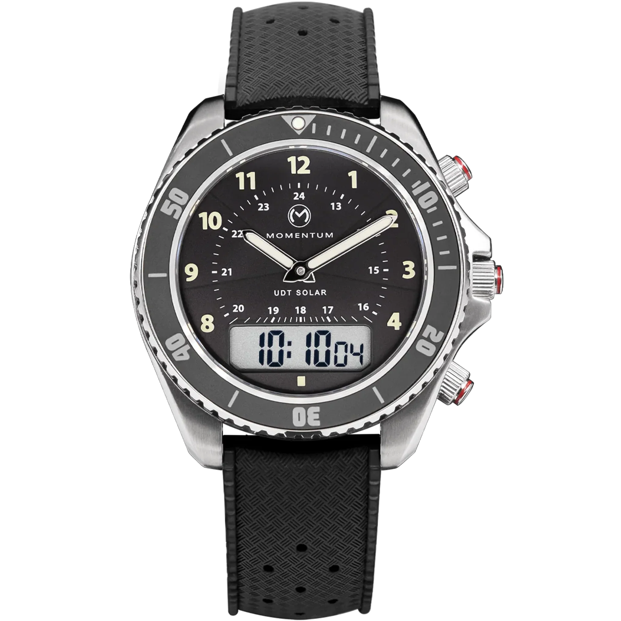 Momentum UDT SS Solar - Arabic Numerals - Black Dial