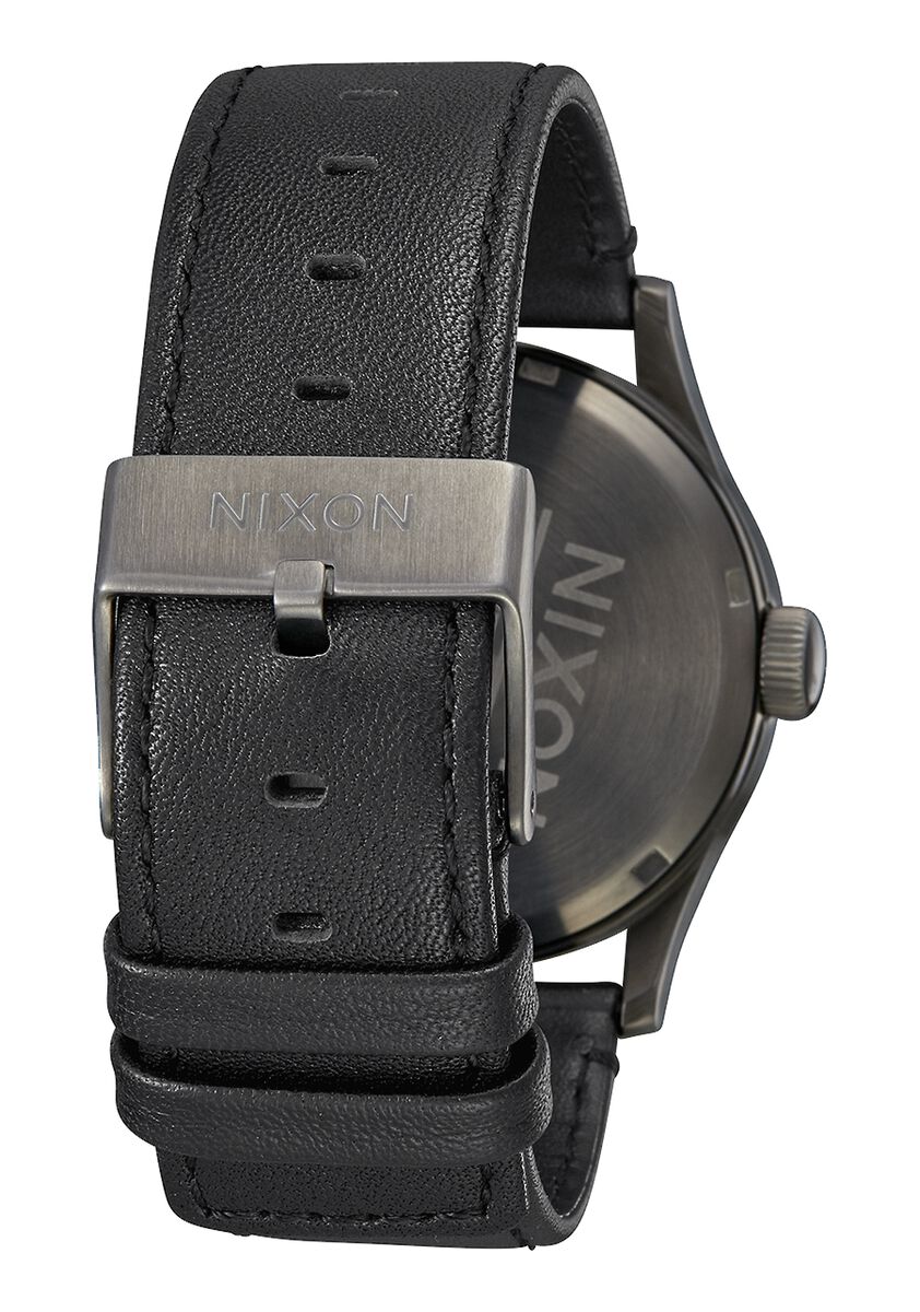 Nixon Sentry 42mm Leather - Gunmetal/Black - Image 3