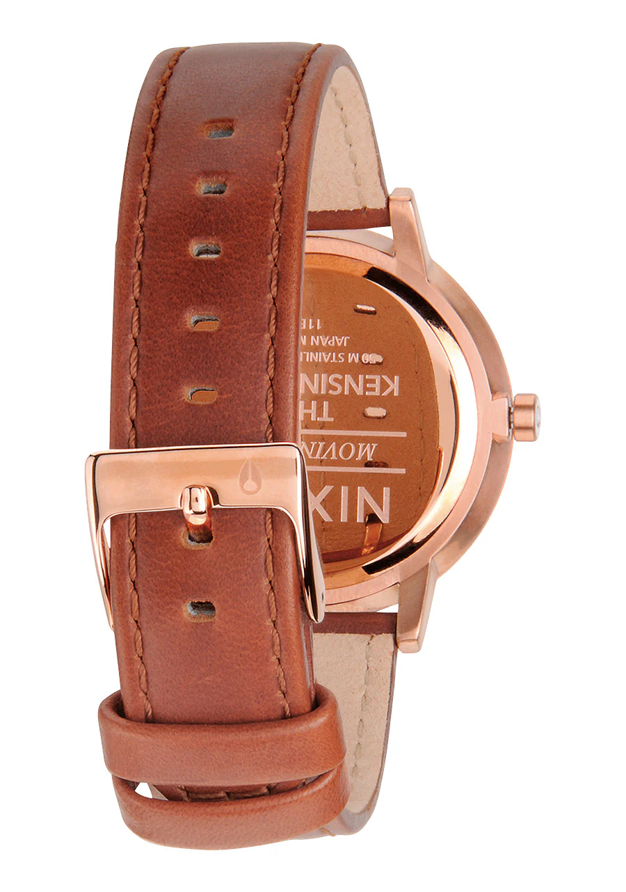 Nixon Watch Kensington Leather - Rose Gold / White - Image 3