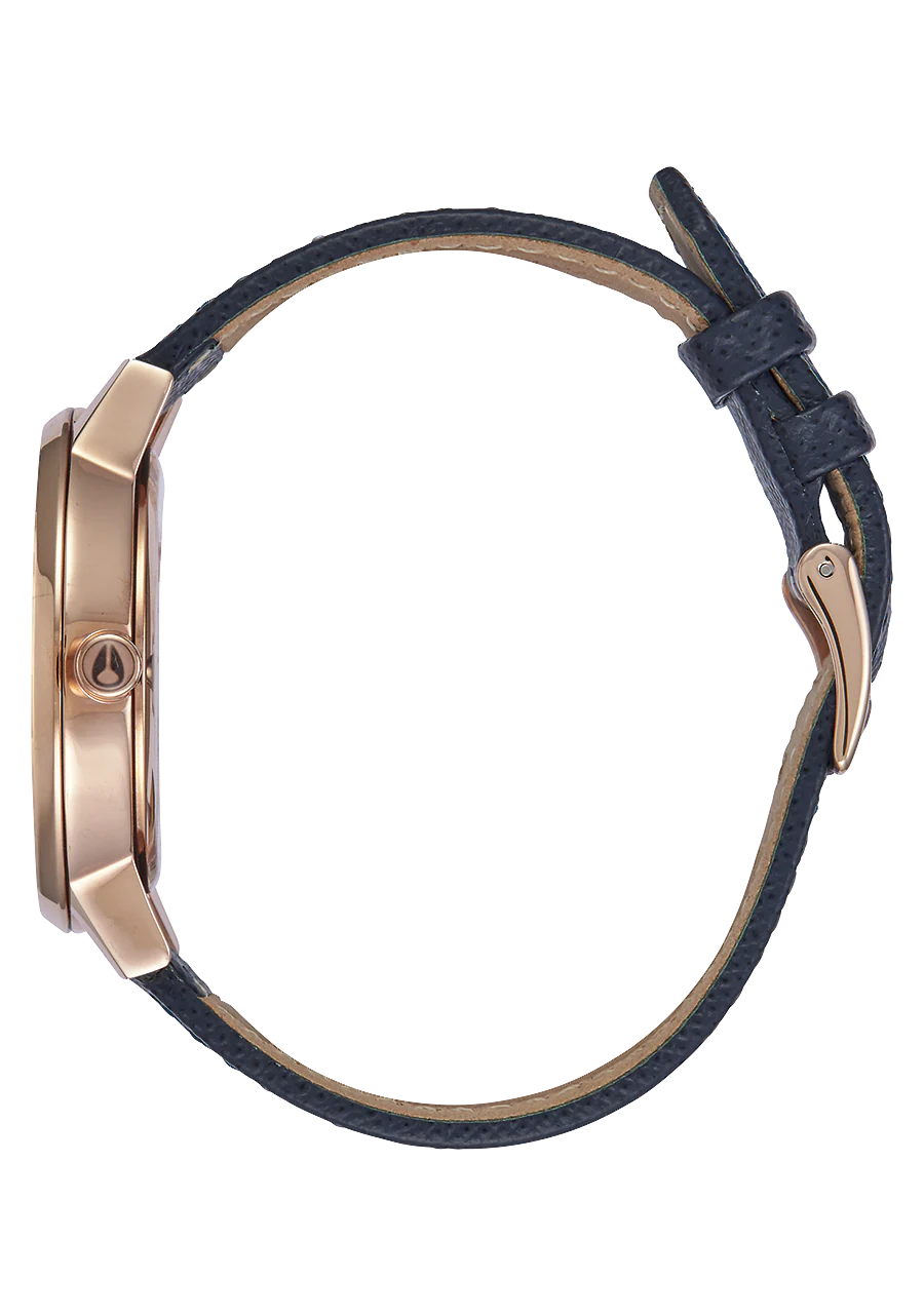 Nixon Watch Kensington Leather - Navy/Rose Gold - Image 2