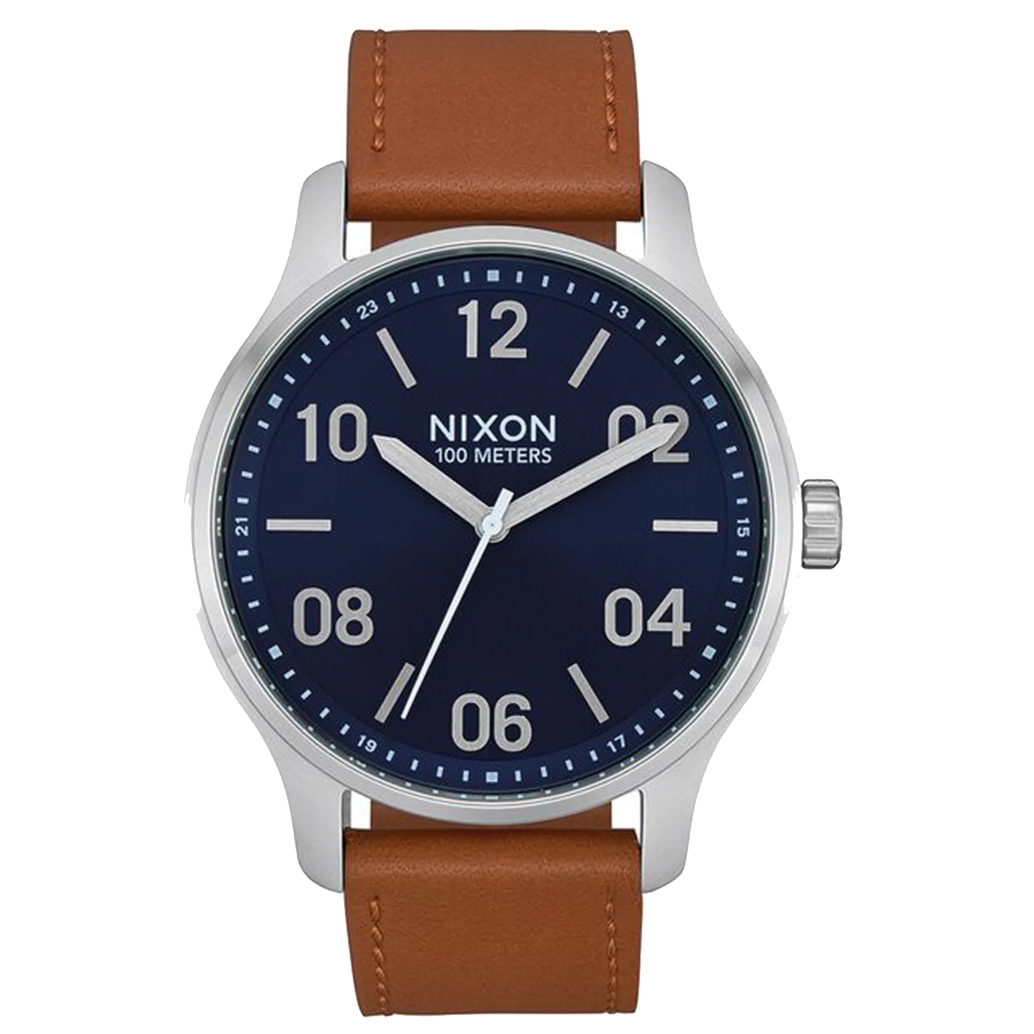 Nixon Watch - Patrol Leather: Navy/Saddle