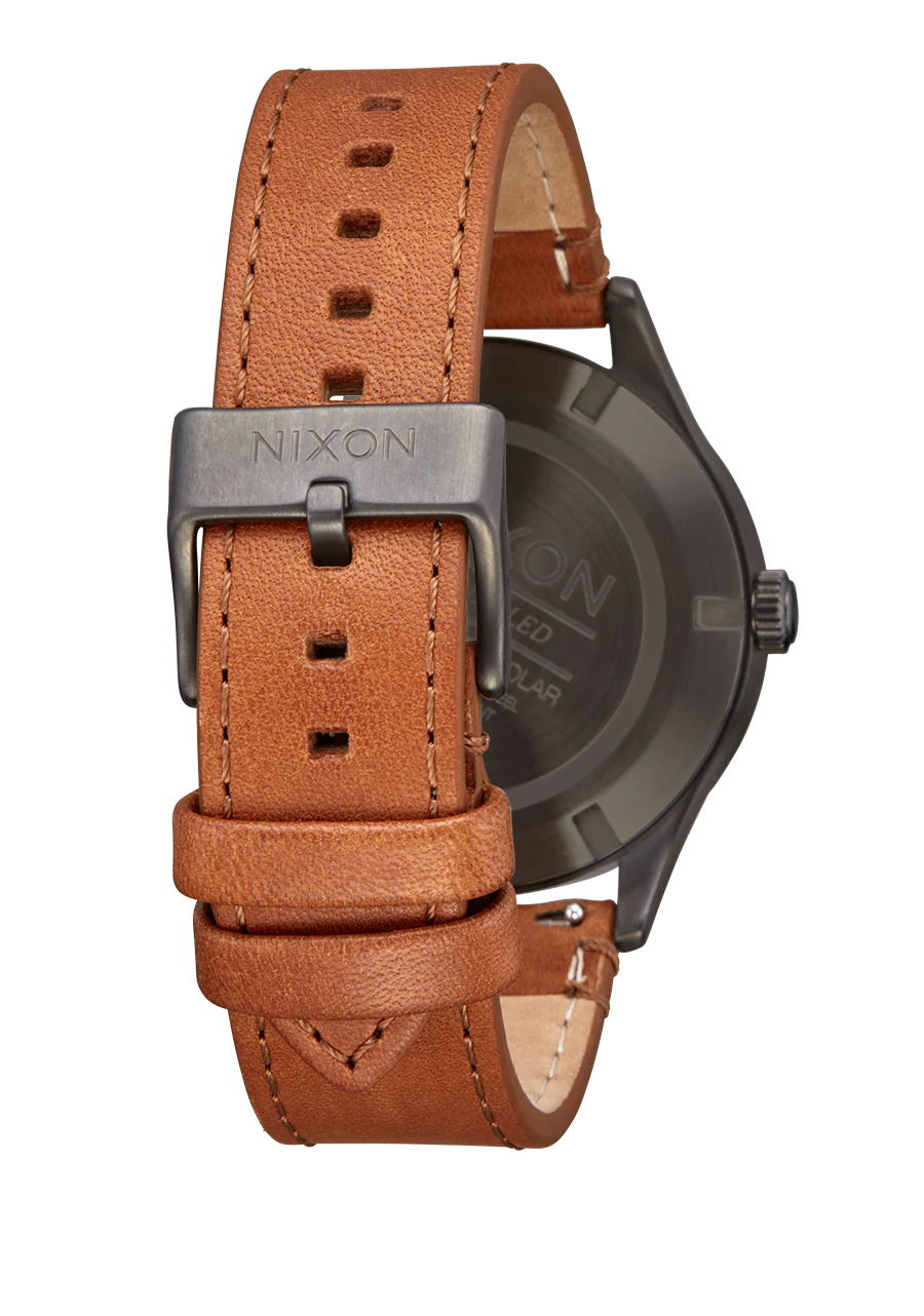 Nixon Sentry Solar Leather - Gunmetal - Image 4