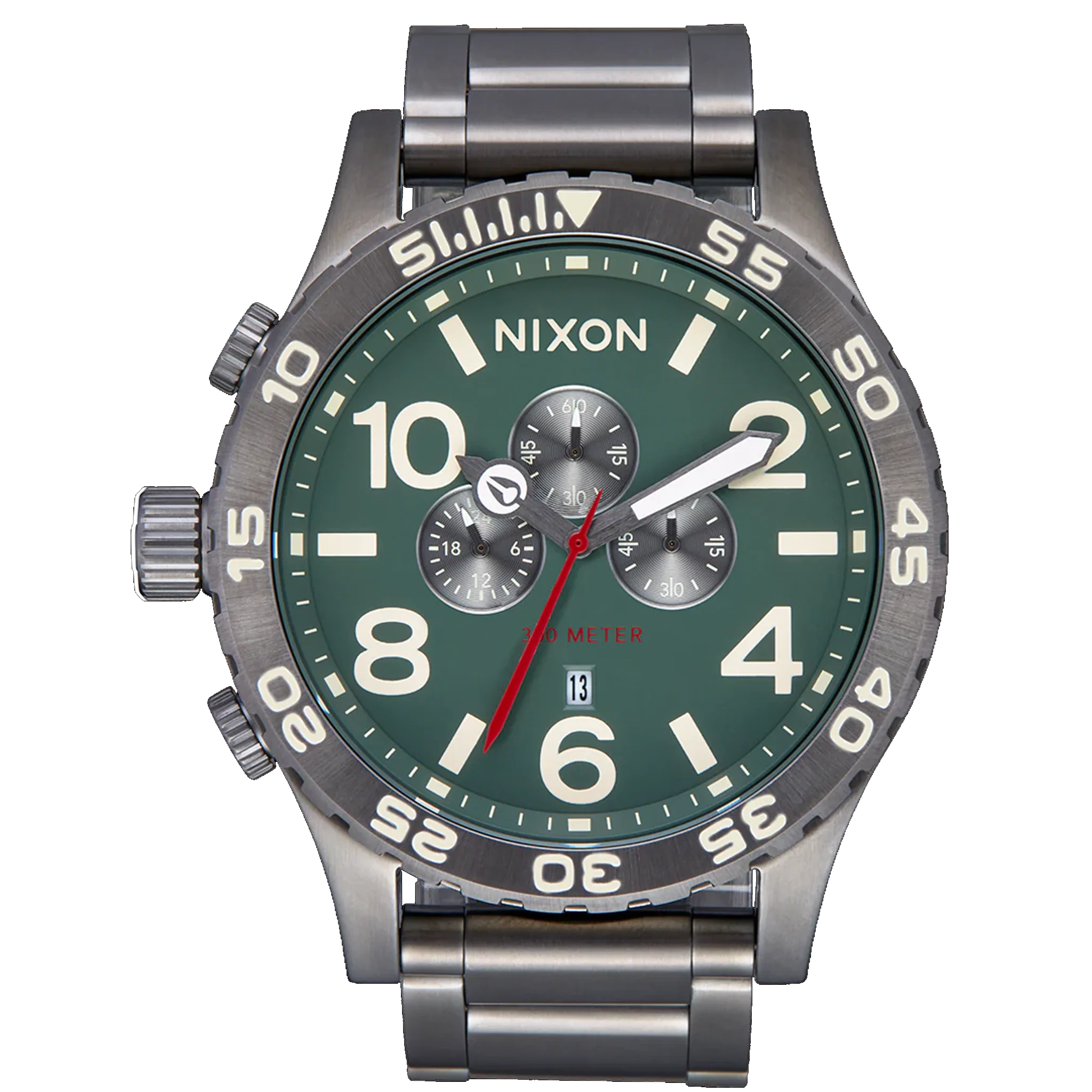 Nixon Watch 51-30 Chrono - Light Gunmetal/DK Forest