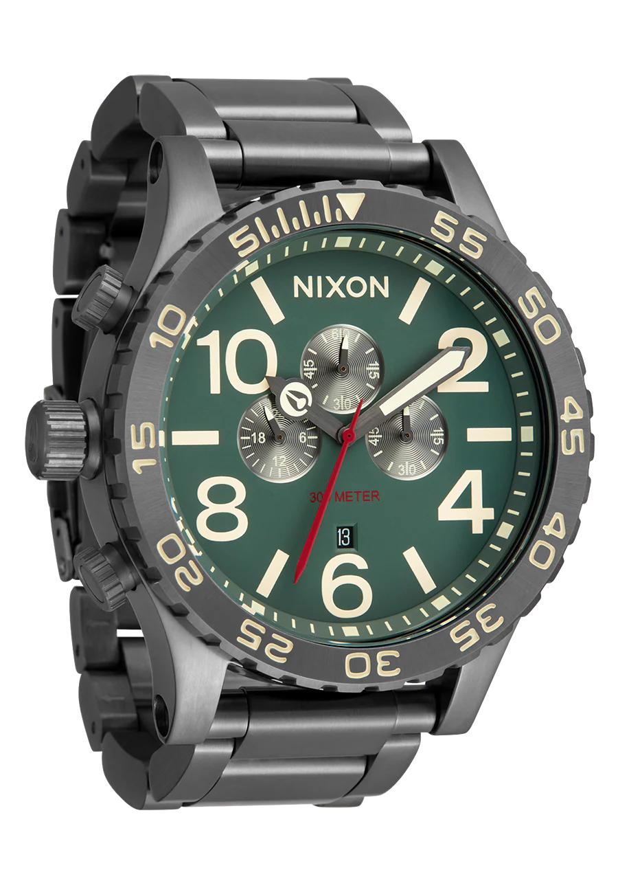 Nixon Watch 51-30 Chrono - Light Gunmetal/DK Forest - Image 2