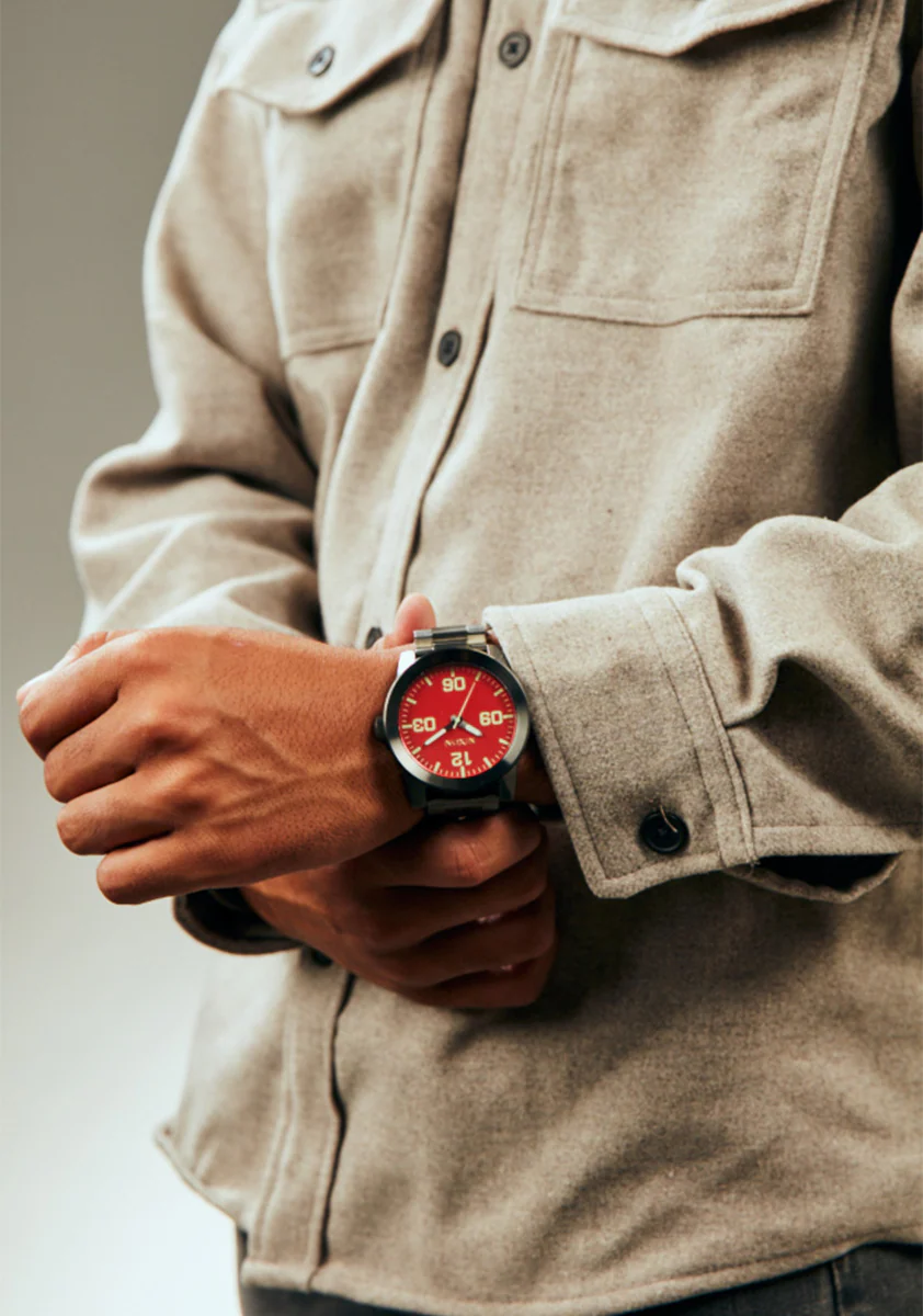 Nixon Corporal 48mm SS - Red/Gunmetal - Image 4
