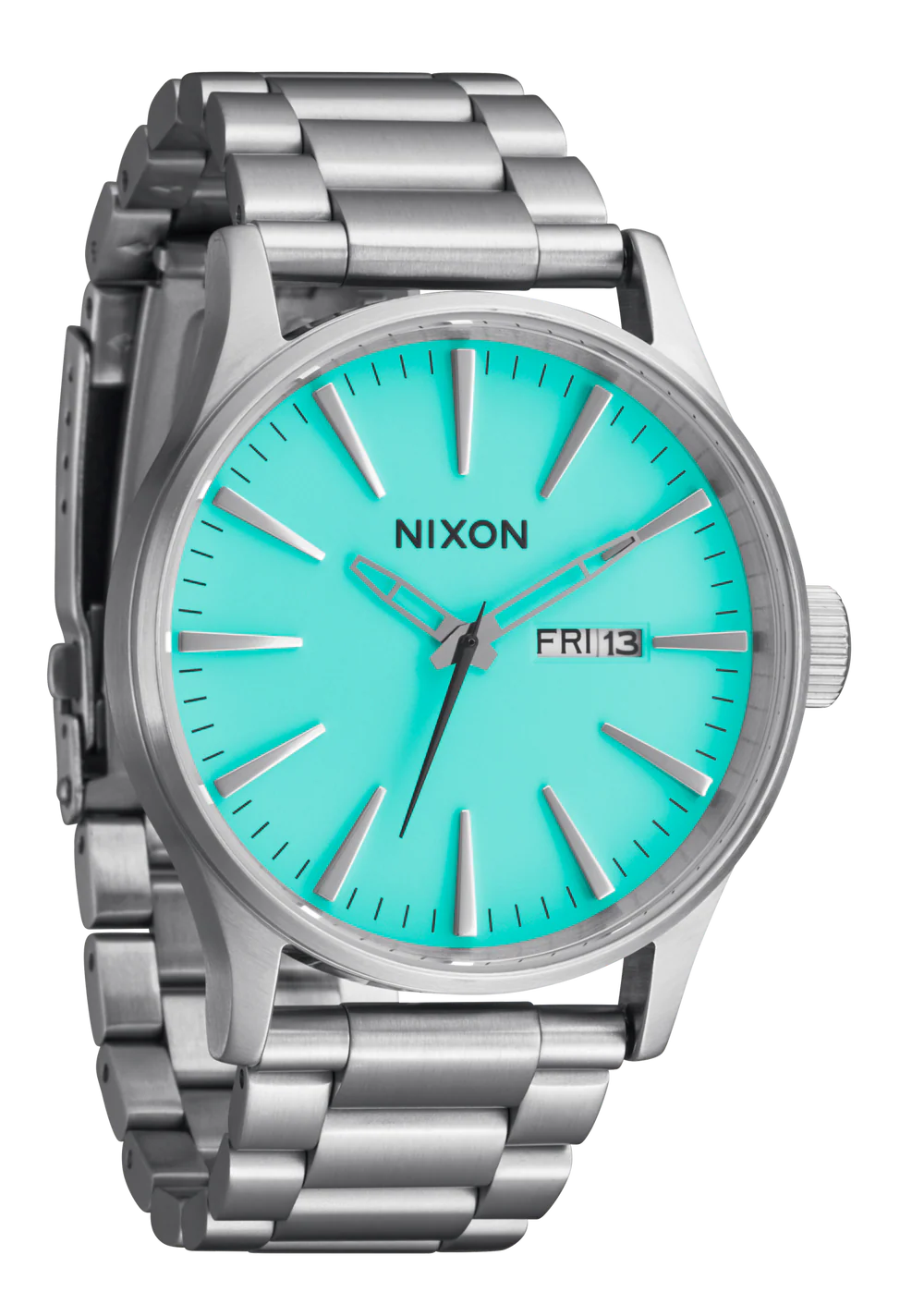 Nixon Sentry 42mm SS - Silver/Turquise - Image 2