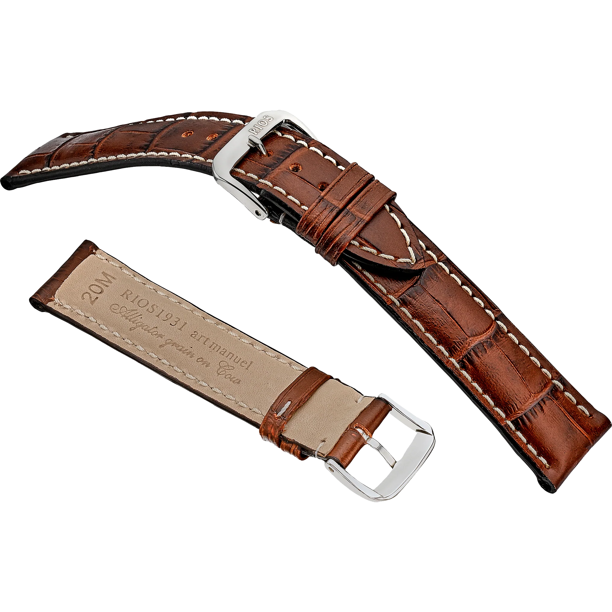 Rios 1931 Watchstrap - New Orleans - Embossed Alligator Grain - Image 5