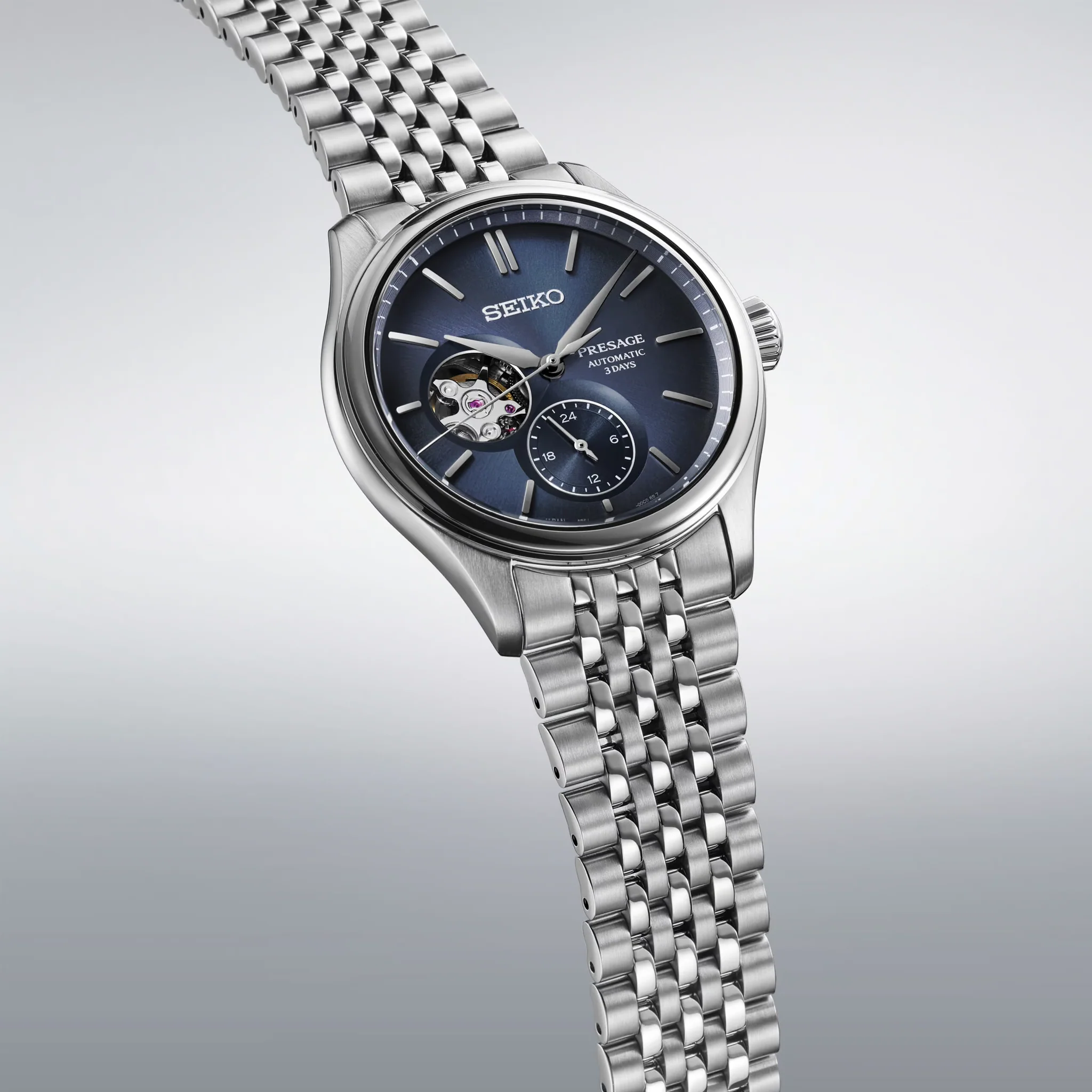 Seiko Presage - Classic Series Open Heart 'Ai-iro' Japan Blue - Image 2