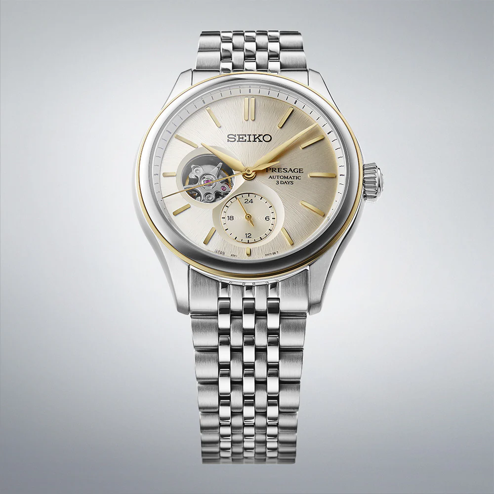 Seiko Presage - Classic Series - 'Delicate Cream Silk' Open heart - Image 2