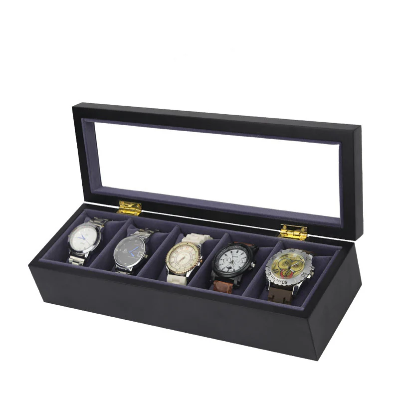 STRAPSCO - Matte Black Watch Box for 5 Watches - Image 3