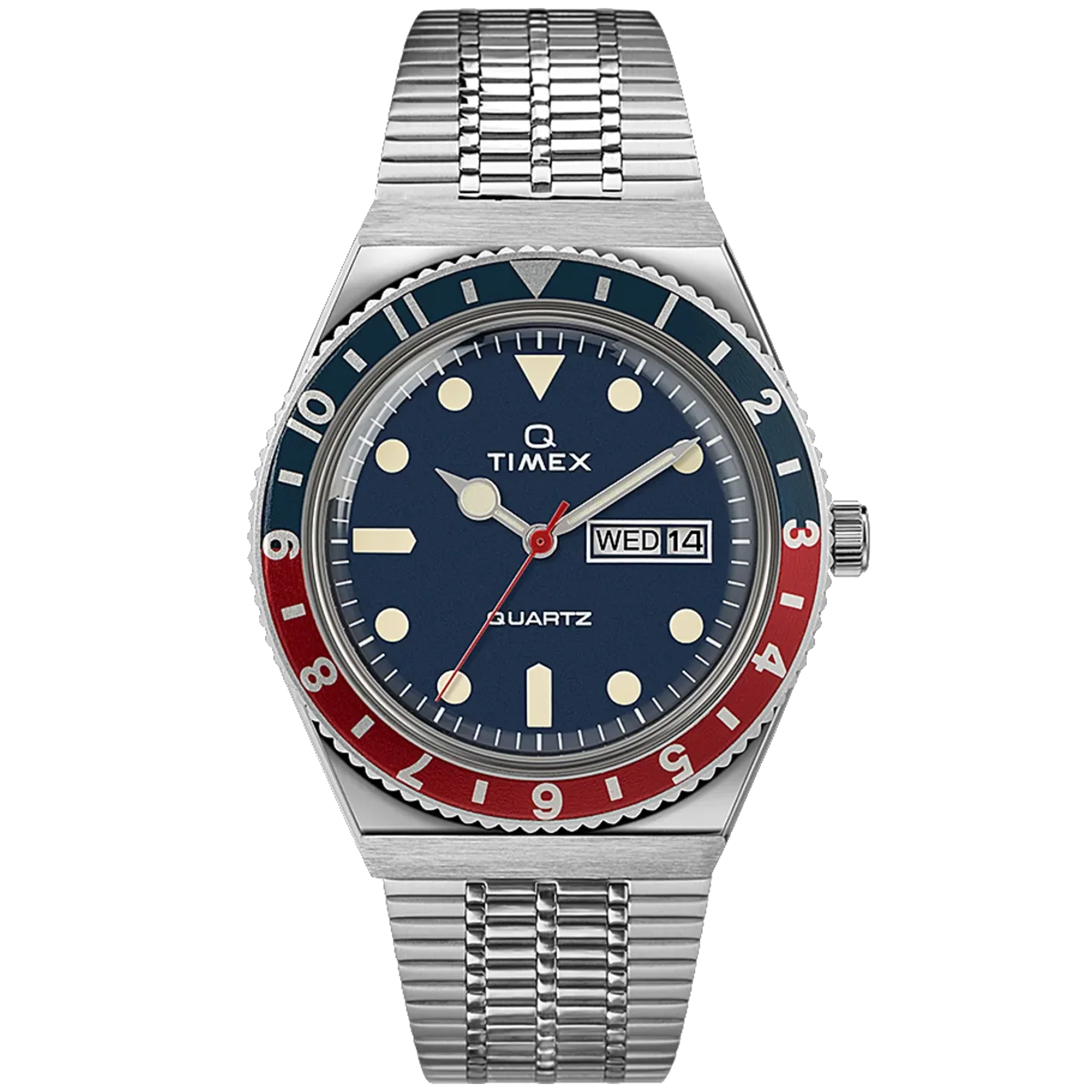 Timex - Q Reissue 38mm - "Pepsi" Bezel