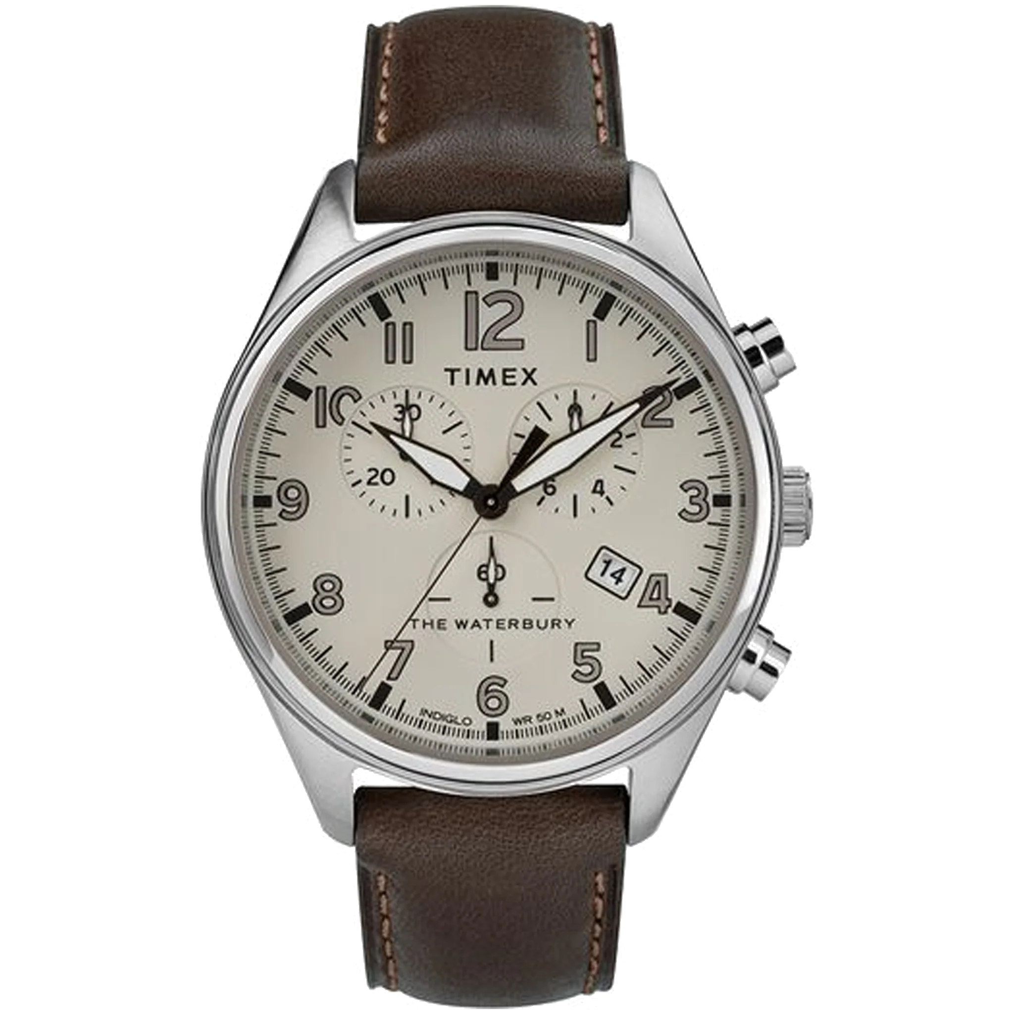 Timex - Waterbury Traditional Chronograph 42mm Leather Strap