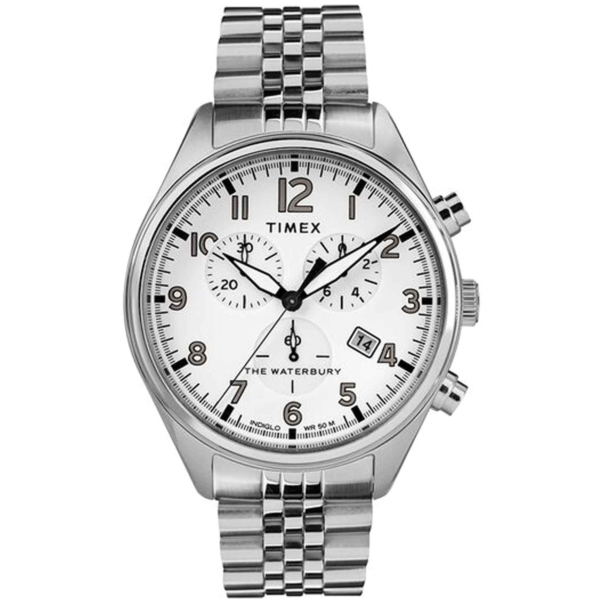 Timex - Waterbury Traditional Chronograph 42mm Stainless Steel Bracelet