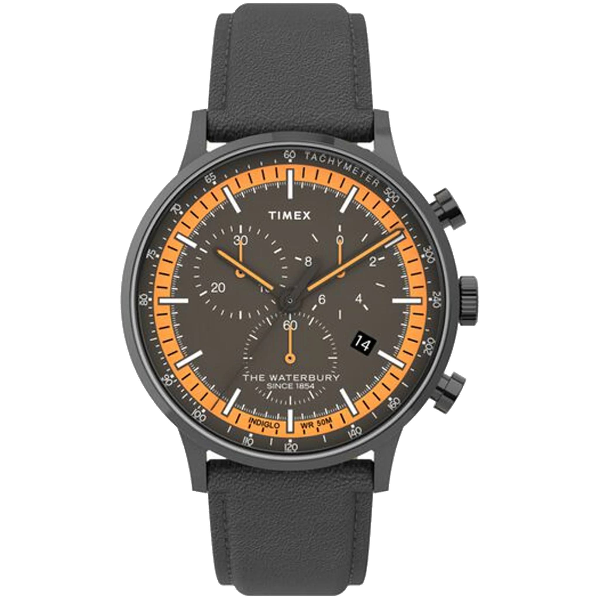 Timex - Waterbury Classic Chronograph 40mm Leather Strap Watch