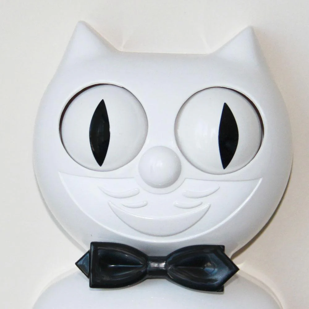 White Gentleman Delight Kit-Cat® Klock - Image 3